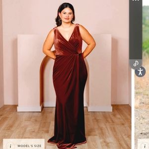 Revelery Terra Cotta regular length Blair gown